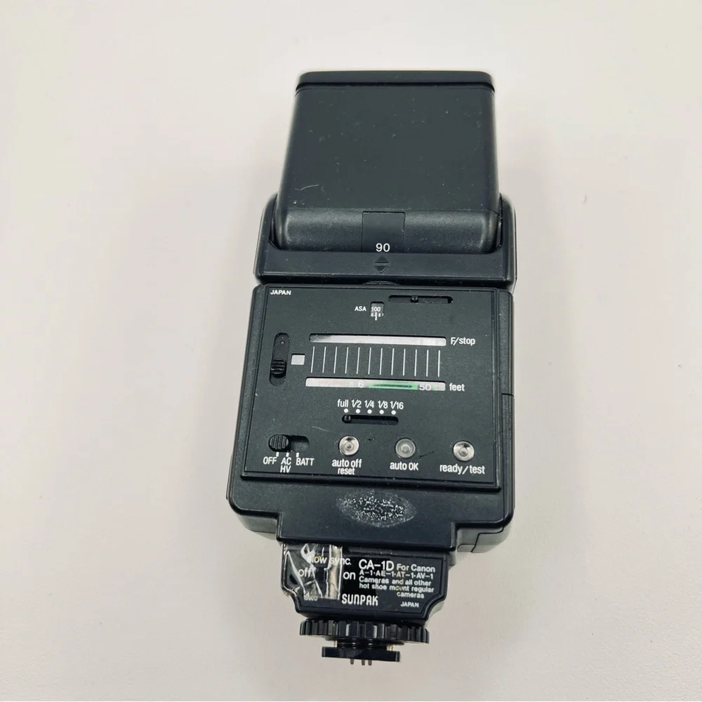 Sunpak Auto 422 D Thyristor CA-1D Speedlight Flash forCanon Hot Shoe Mount Japan